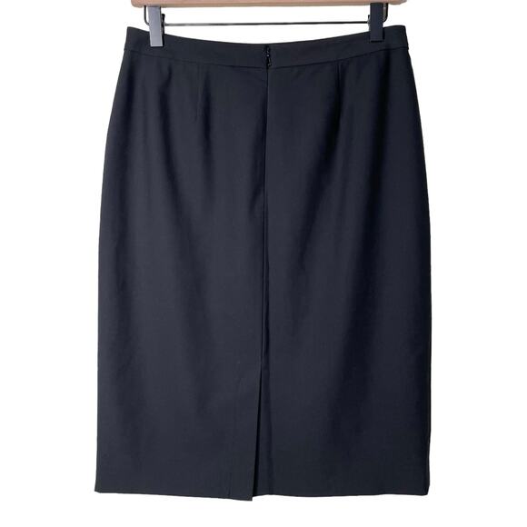 Vintage St John Black Wool Blend Skirt Heritage Elevated Basics Classic Career 6 - Picture 2 of 7